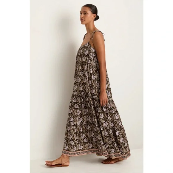 Natalie Martin Melanie Dress in Light Brown/Rose - Picture 1 of 7